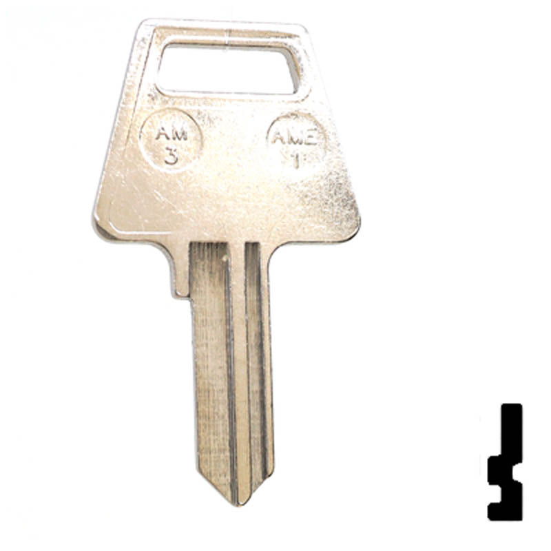 AM3, 1045 American Padlock Key Padlock Key Ilco
