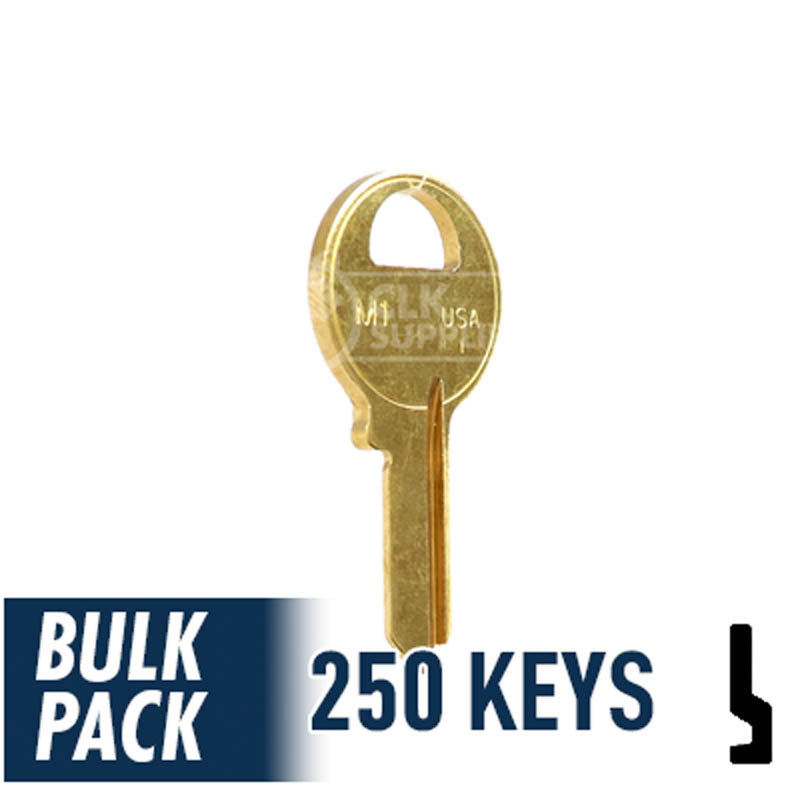 M1 Master Padlock Key Bulk Pack -250 by Ilco Padlock Key Ilco