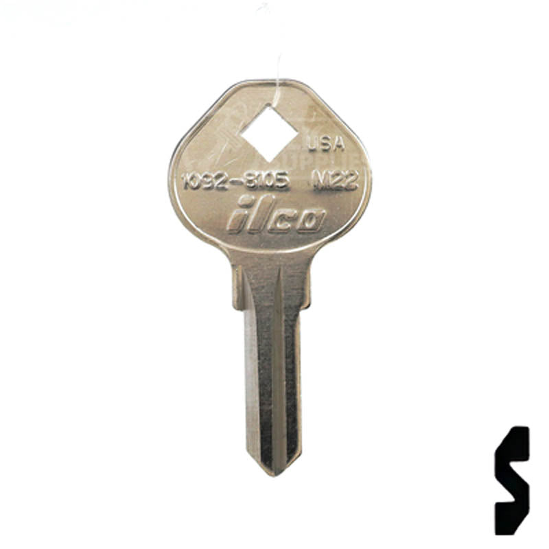 M22, 1092-8105 Master Key Padlock Key Ilco