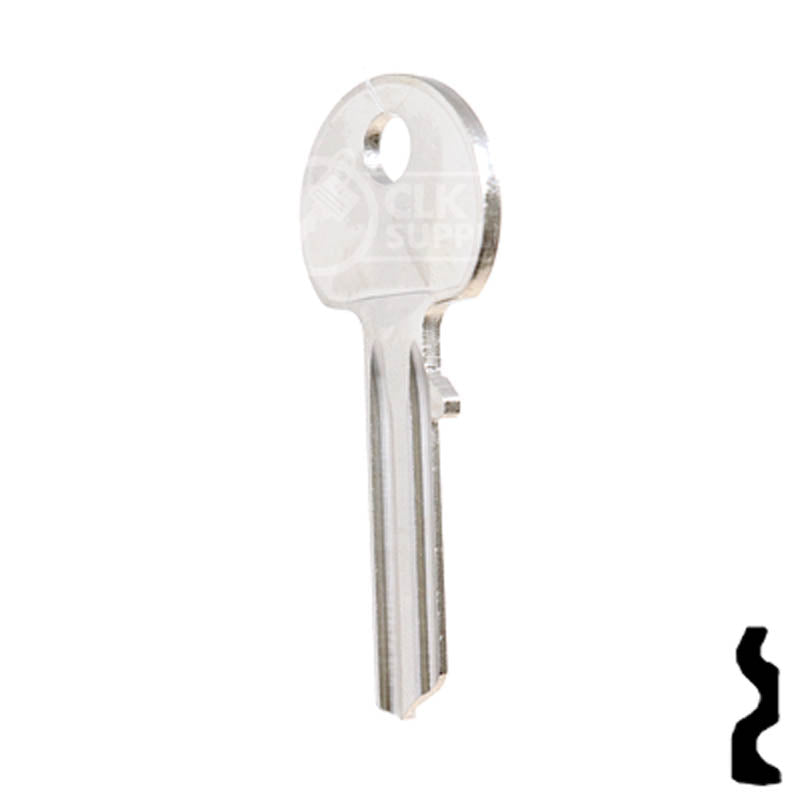 Uncut Key Blank | Abus | AB23 Padlock Key Ilco
