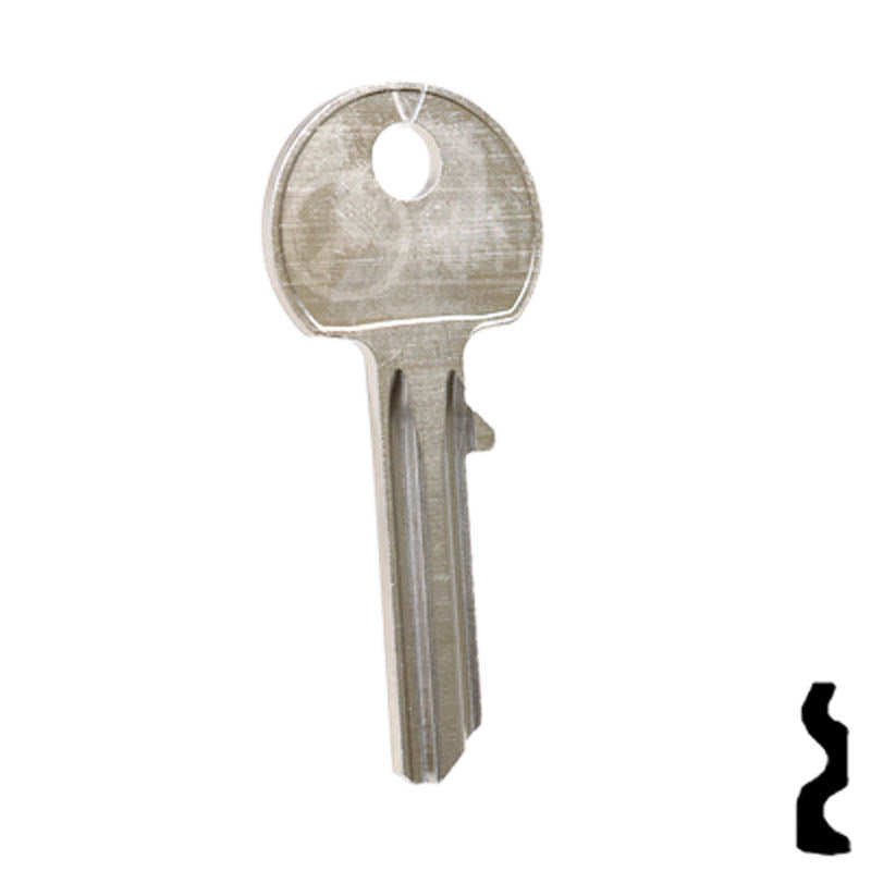 Uncut Key Blank | Abus | AB23 Padlock Key Ilco