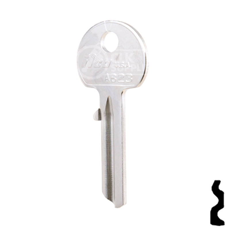 Uncut Key Blank | Abus | AB23 Padlock Key Ilco
