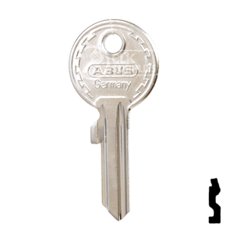 Uncut Key Blank | ABUS | ABUS 24/41 KBL for 24, 28, 41 Series Locks, 90020 Padlock Key Abus Lock Co.
