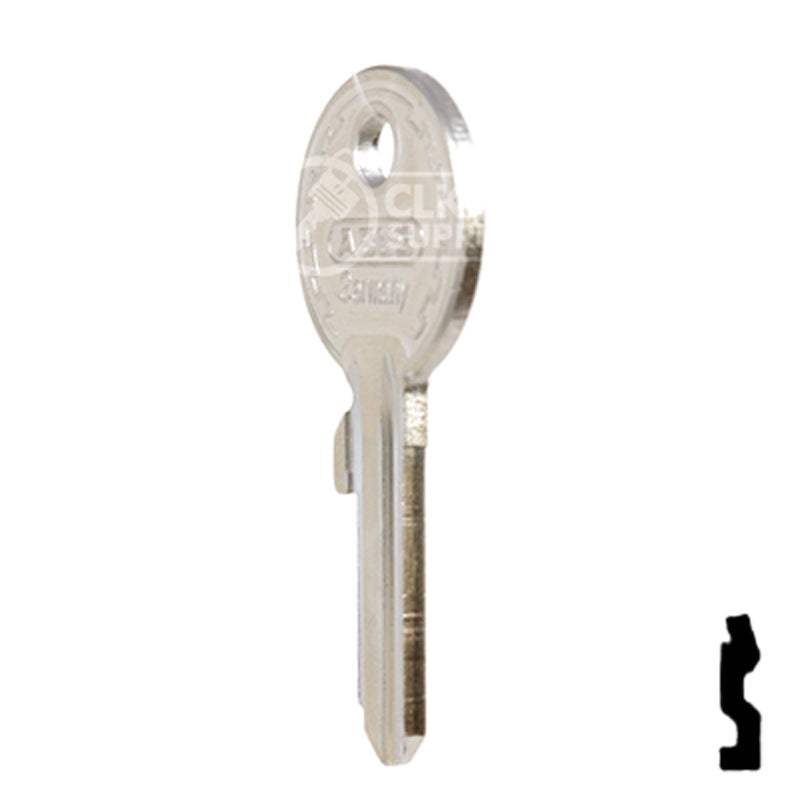 Uncut Key Blank | ABUS | ABUS 24/41 KBL for 24, 28, 41 Series Locks, 90020 Padlock Key Abus Lock Co.