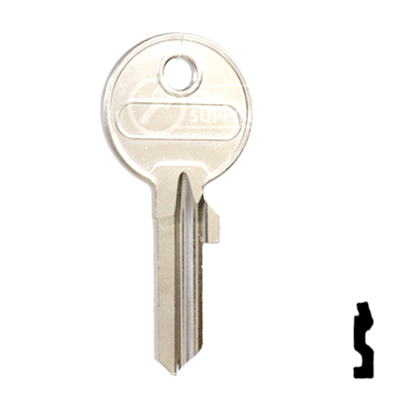 Uncut Key Blank | ABUS | ABUS 24/41 KBL for 24, 28, 41 Series Locks, 90020 Padlock Key Abus Lock Co.