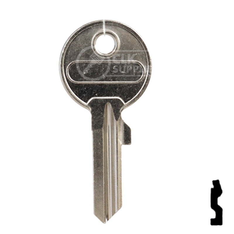 Uncut Key Blank | ABUS | ABUS 24/41 KBL for 24, 28, 41 Series Locks, 90020 Padlock Key Abus Lock Co.
