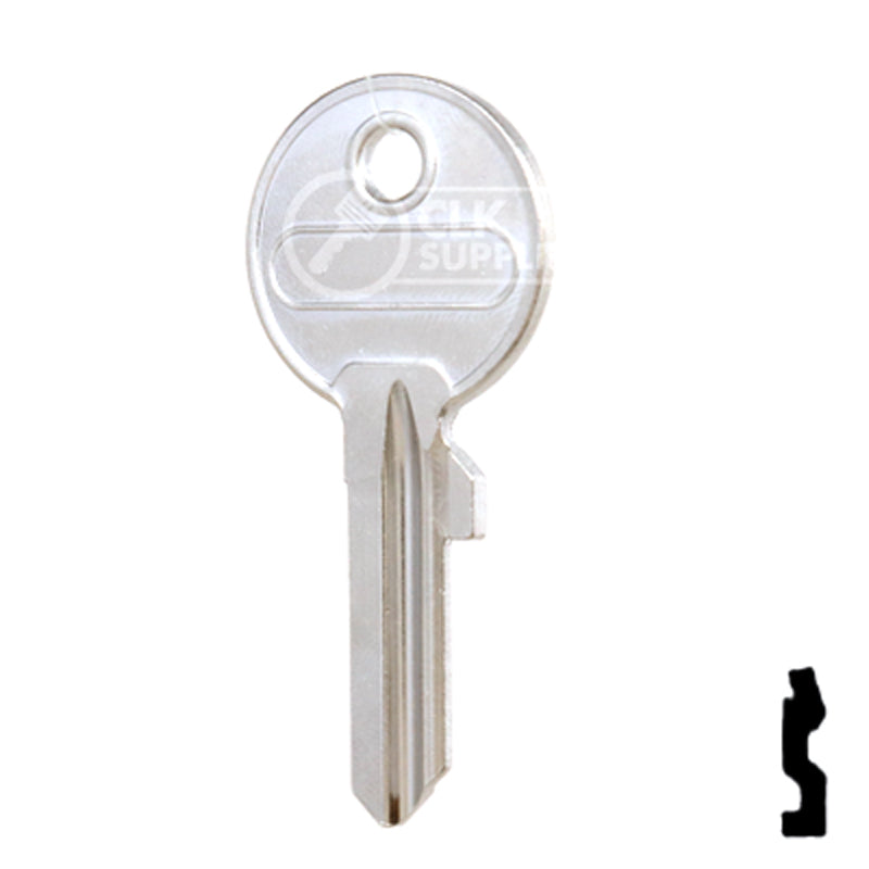 Uncut Key Blank | ABUS | ABUS 24/41 KBL for 24, 28, 41 Series Locks, 90020 Padlock Key Abus Lock Co.