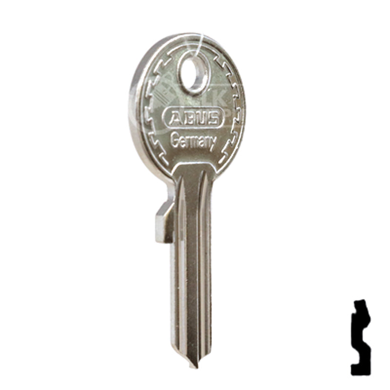 Uncut Key Blank | ABUS | ABUS 24/41 KBL for 24, 28, 41 Series Locks, 90020 Padlock Key Abus Lock Co.