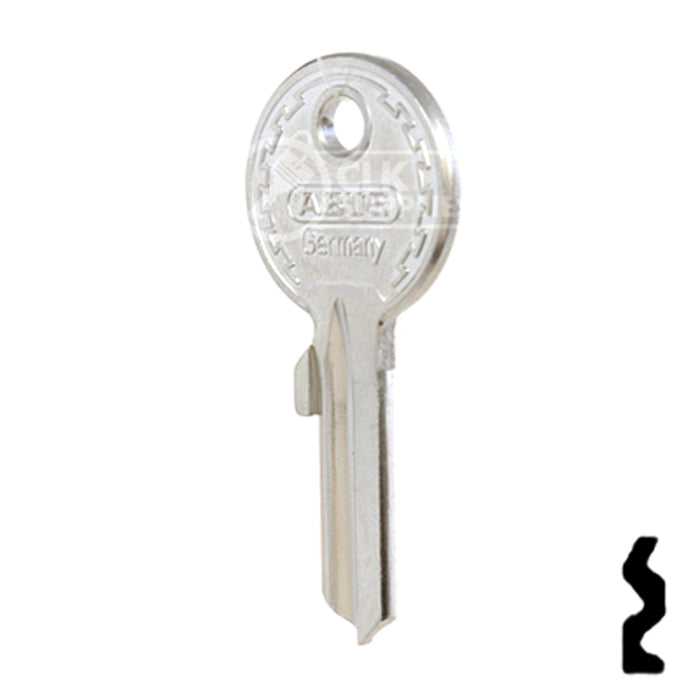 Uncut Key Blank | ABUS | ABUS 24/41 KBR for 24, 28, 41 Series Locks, 90010 Padlock Key Abus Lock Co.