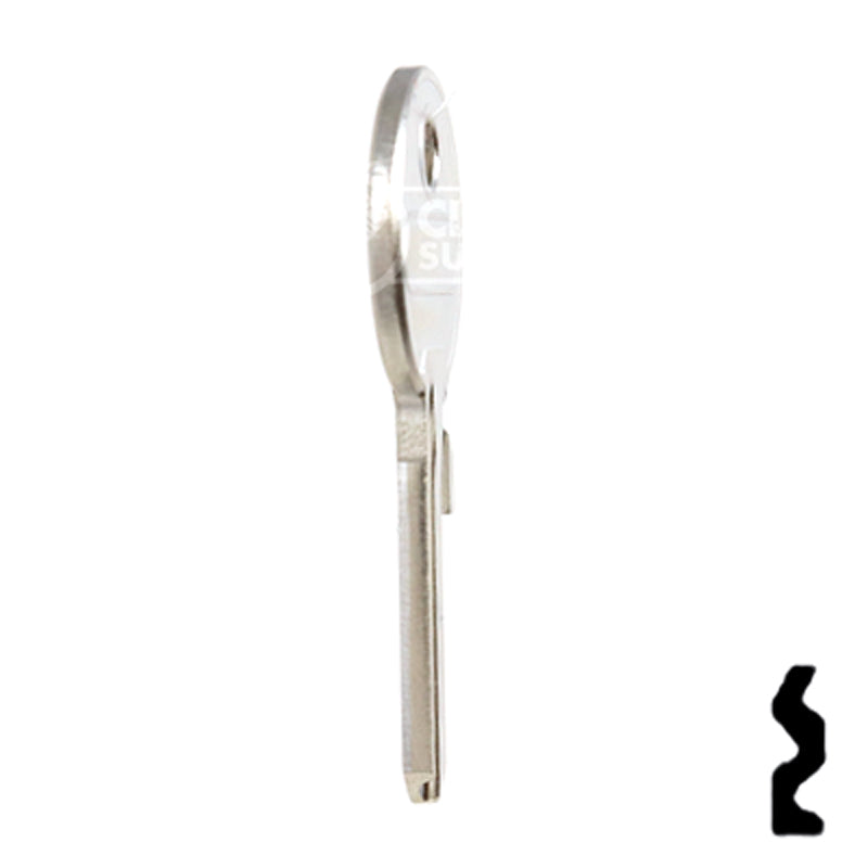Uncut Key Blank | ABUS | ABUS 24/41 KBR for 24, 28, 41 Series Locks, 90010 Padlock Key Abus Lock Co.
