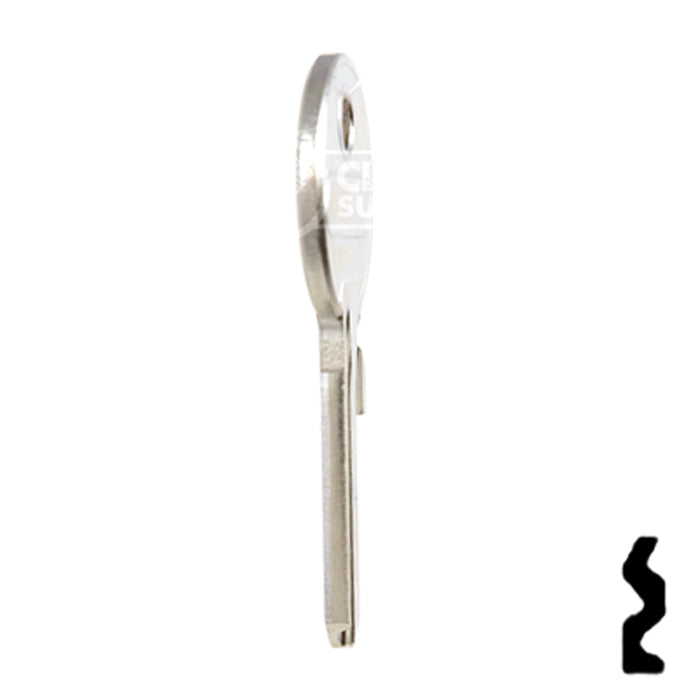 Uncut Key Blank | ABUS | ABUS 24/41 KBR for 24, 28, 41 Series Locks, 90010 Padlock Key Abus Lock Co.