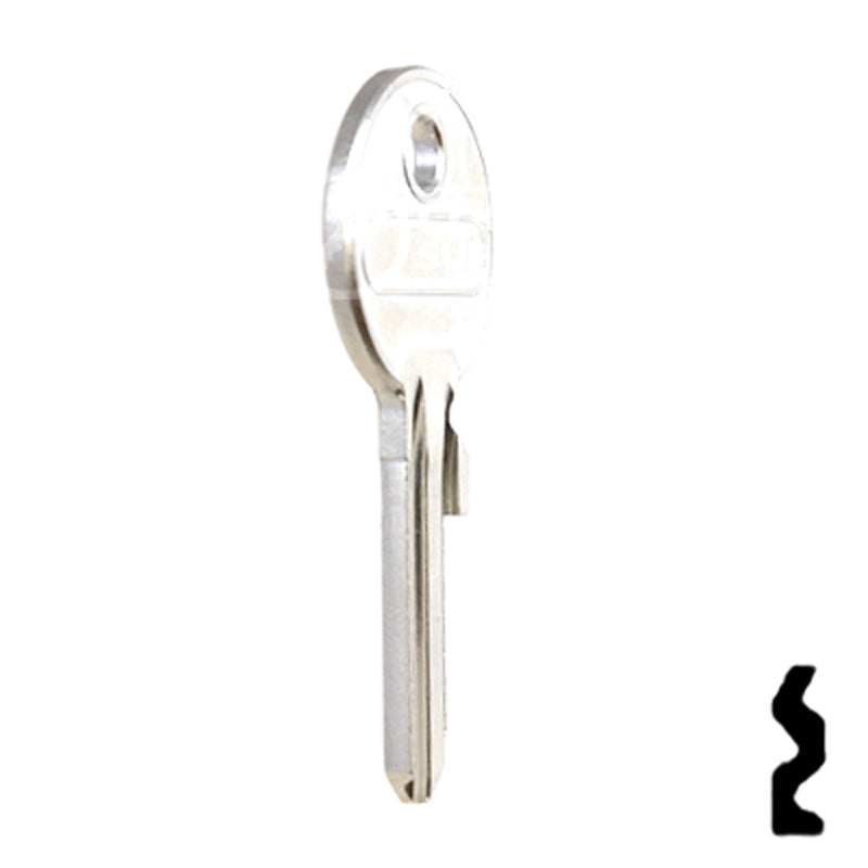Uncut Key Blank | ABUS | ABUS 24/41 KBR for 24, 28, 41 Series Locks, 90010 Padlock Key Abus Lock Co.