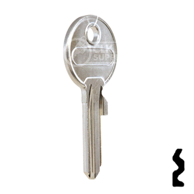 Uncut Key Blank | ABUS | ABUS 24/41 KBR for 24, 28, 41 Series Locks, 90010 Padlock Key Abus Lock Co.