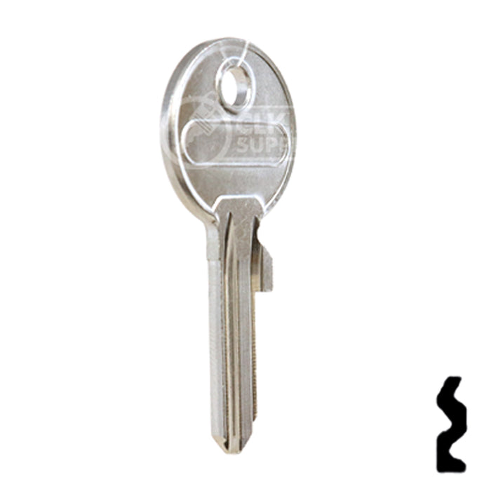 Uncut Key Blank | ABUS | ABUS 24/41 KBR for 24, 28, 41 Series Locks, 90010 Padlock Key Abus Lock Co.