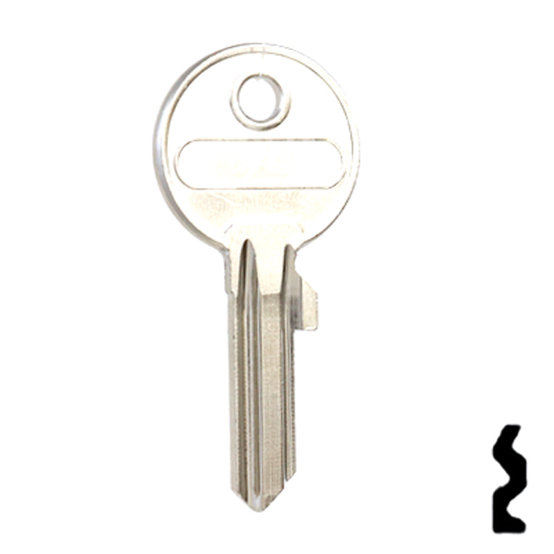 Uncut Key Blank | ABUS | ABUS 24/41 KBR for 24, 28, 41 Series Locks, 90010 Padlock Key Abus Lock Co.