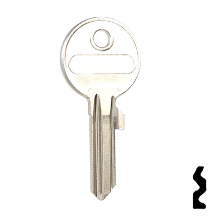 Uncut Key Blank | ABUS | ABUS 24/41 KBR for 24, 28, 41 Series Locks, 90010 Padlock Key Abus Lock Co.