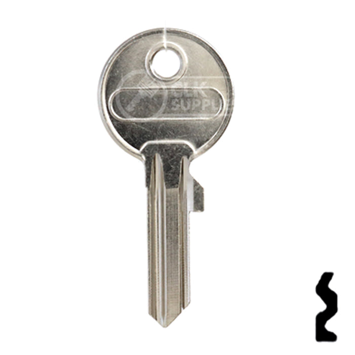 Uncut Key Blank | ABUS | ABUS 24/41 KBR for 24, 28, 41 Series Locks, 90010 Padlock Key Abus Lock Co.