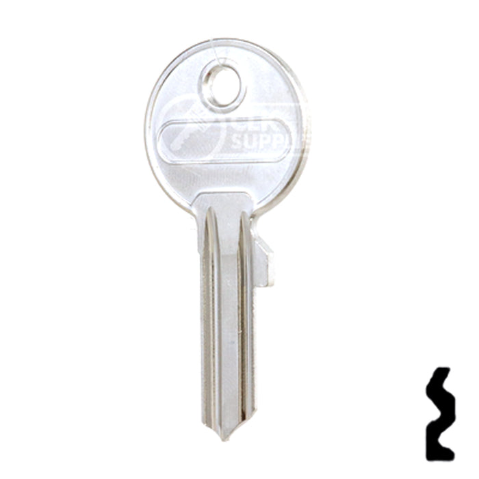 Uncut Key Blank | ABUS | ABUS 24/41 KBR for 24, 28, 41 Series Locks, 90010 Padlock Key Abus Lock Co.