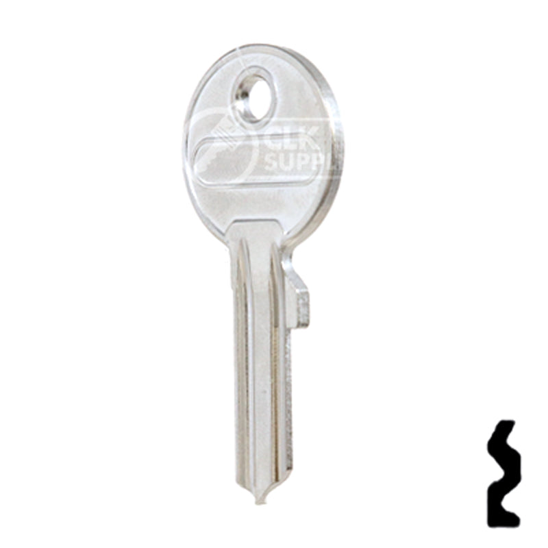 Uncut Key Blank | ABUS | ABUS 24/41 KBR for 24, 28, 41 Series Locks, 90010 Padlock Key Abus Lock Co.
