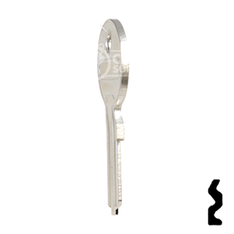 Uncut Key Blank | ABUS | ABUS 24/41 KBR for 24, 28, 41 Series Locks, 90010 Padlock Key Abus Lock Co.