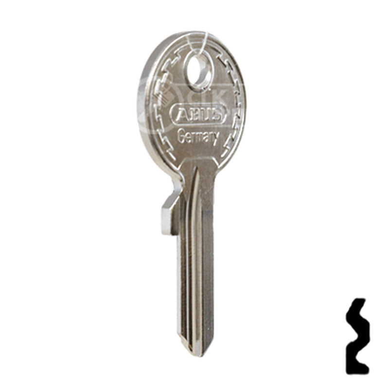 Uncut Key Blank | ABUS | ABUS 24/41 KBR for 24, 28, 41 Series Locks, 90010 Padlock Key Abus Lock Co.