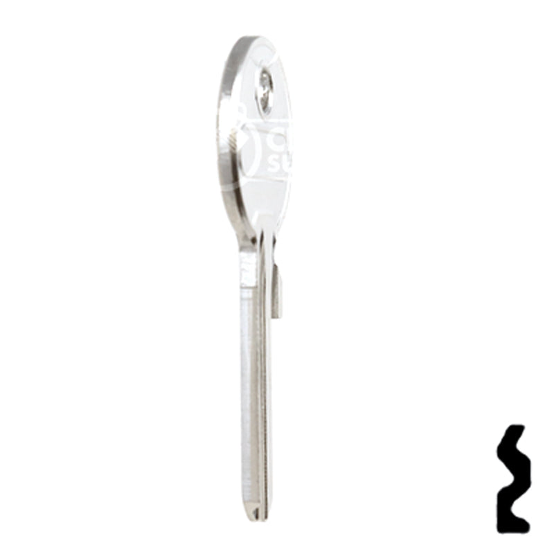 Uncut Key Blank | ABUS | ABUS 24/RK26 KBR for 41 Series Locks, 90015 Padlock Key Abus Lock Co.