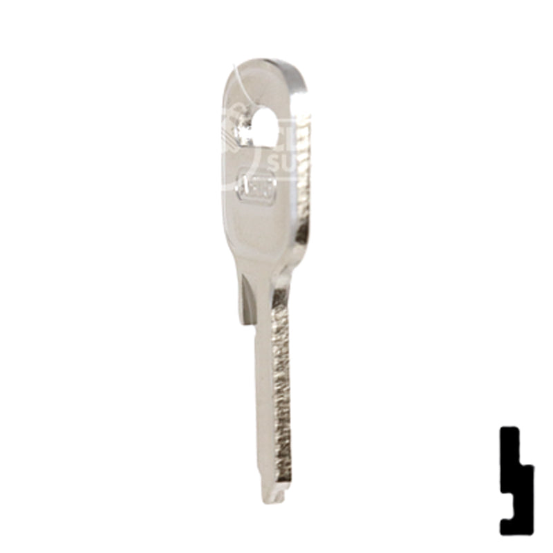 Uncut Key Blank | ABUS | ABUS 55/40 KB for 55/40 Series Locks, 90150 Padlock Key Abus Lock Co.