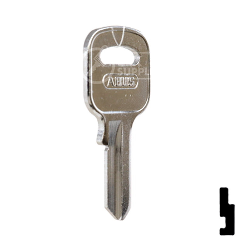 Uncut Key Blank | ABUS | ABUS 55/40 KB for 55/40 Series Locks, 90150 Padlock Key Abus Lock Co.