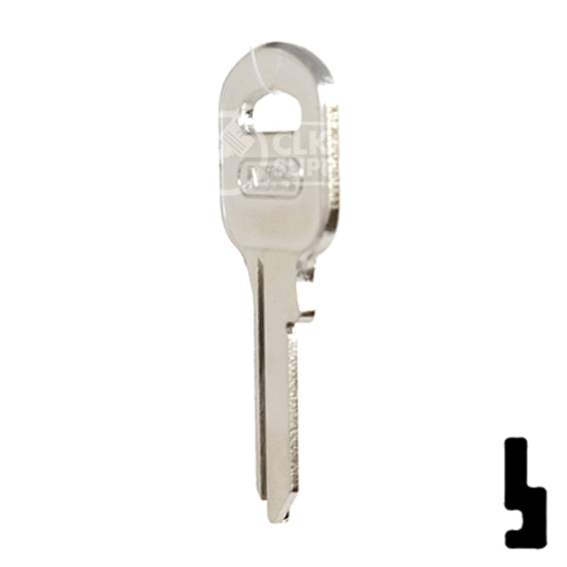 Uncut Key Blank | ABUS | ABUS 55/50 KB for 55/50 Series Locks, 90170 Padlock Key Abus Lock Co.