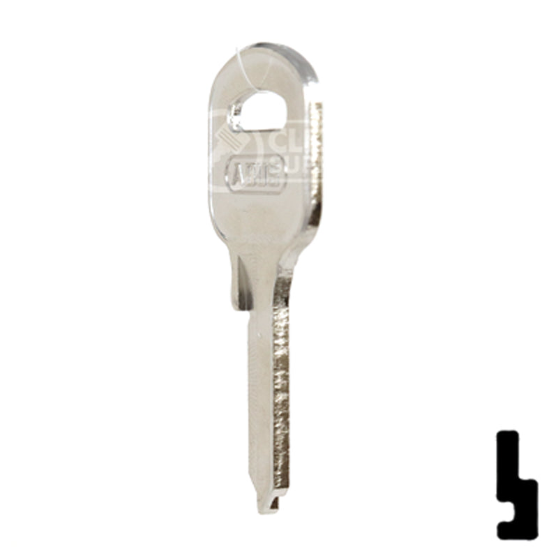 Uncut Key Blank | ABUS | ABUS 55/50 KB for 55/50 Series Locks, 90170 Padlock Key Abus Lock Co.