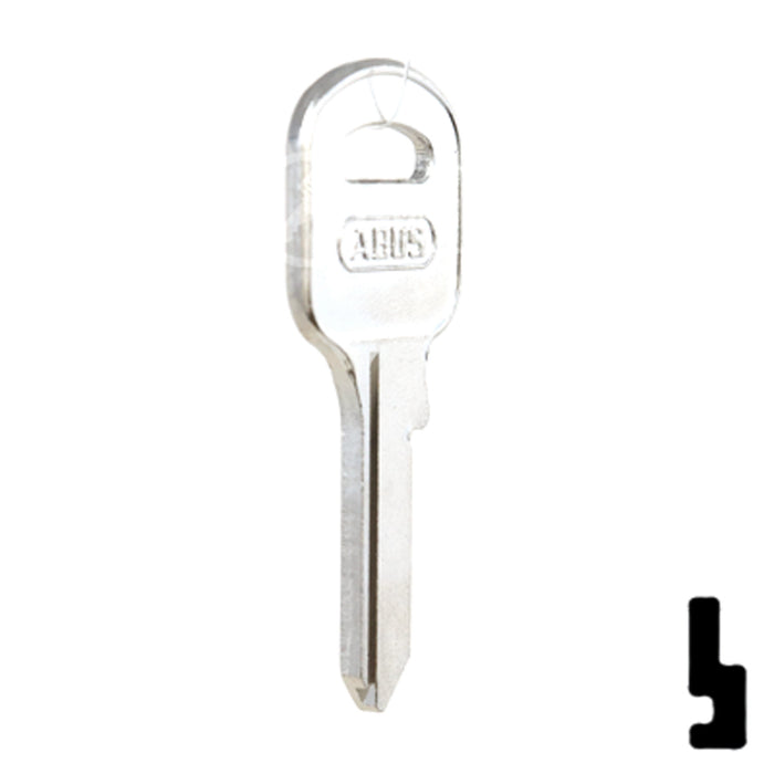 Uncut Key Blank | ABUS | ABUS 55/50 KB for 55/50 Series Locks, 90170 Padlock Key Abus Lock Co.