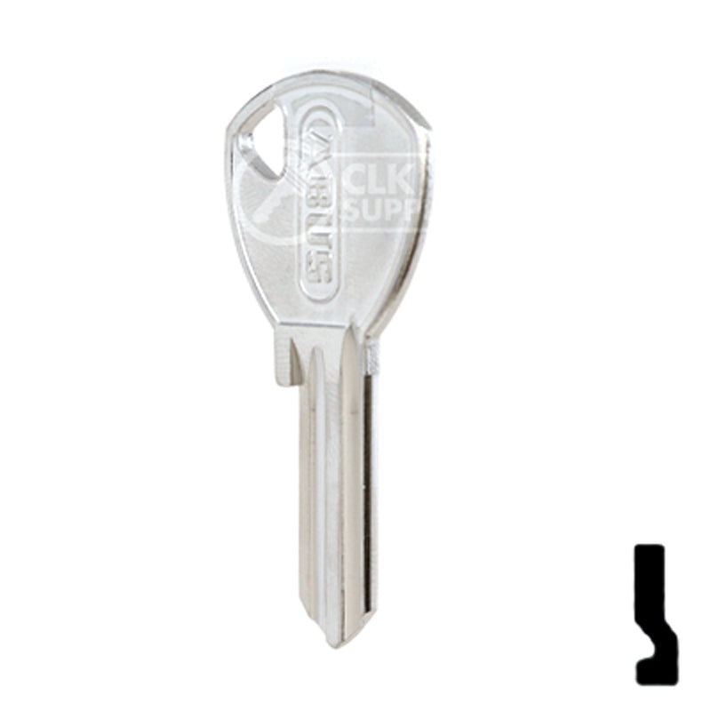Uncut Key Blank | ABUS | ABUS 65/40 KB for 70 Series Locks, 90243 Padlock Key Abus Lock Co.