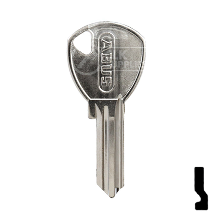 Uncut Key Blank | ABUS | ABUS 65/40 KB for 70 Series Locks, 90243 Padlock Key Abus Lock Co.