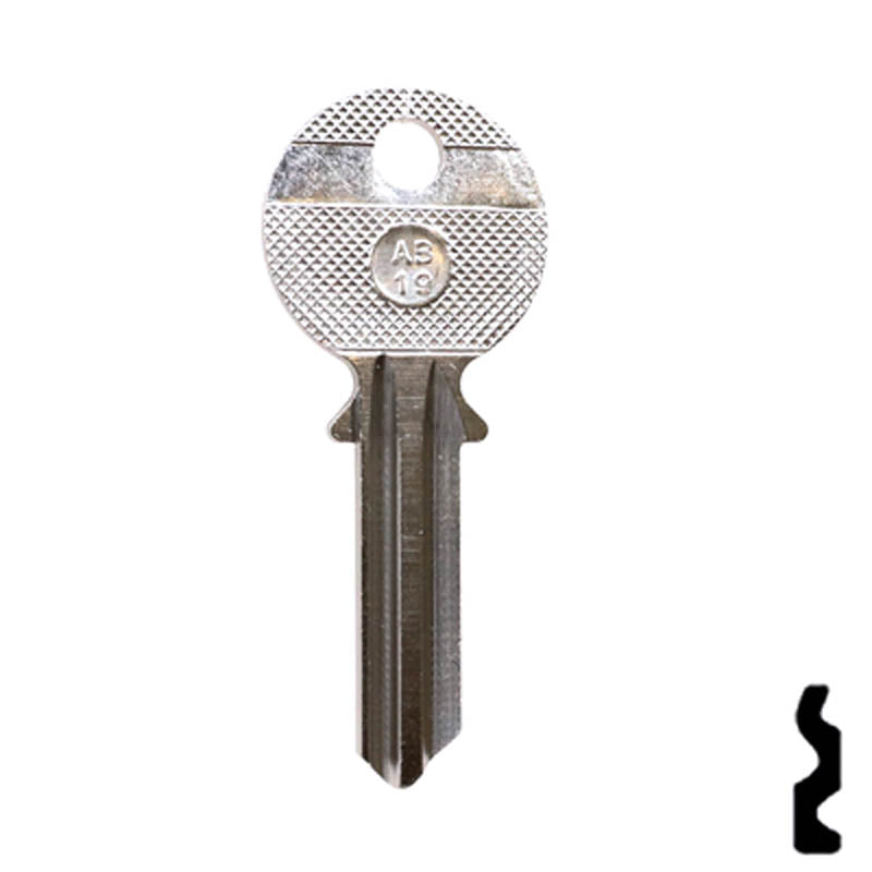 Uncut Key Blank | Abus Padlock | AB19 Padlock Key Ilco