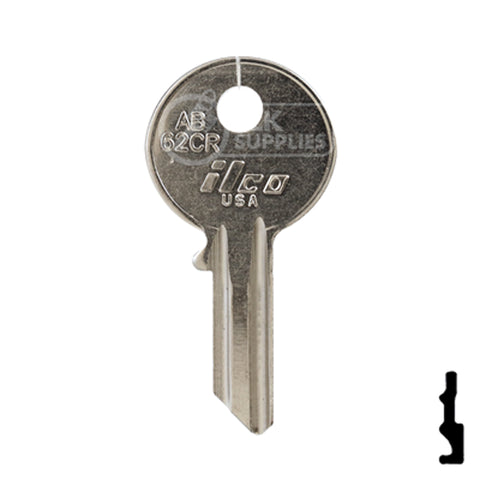 Uncut Key Blank | Abus Padlock | AB62CR Padlock Key Ilco