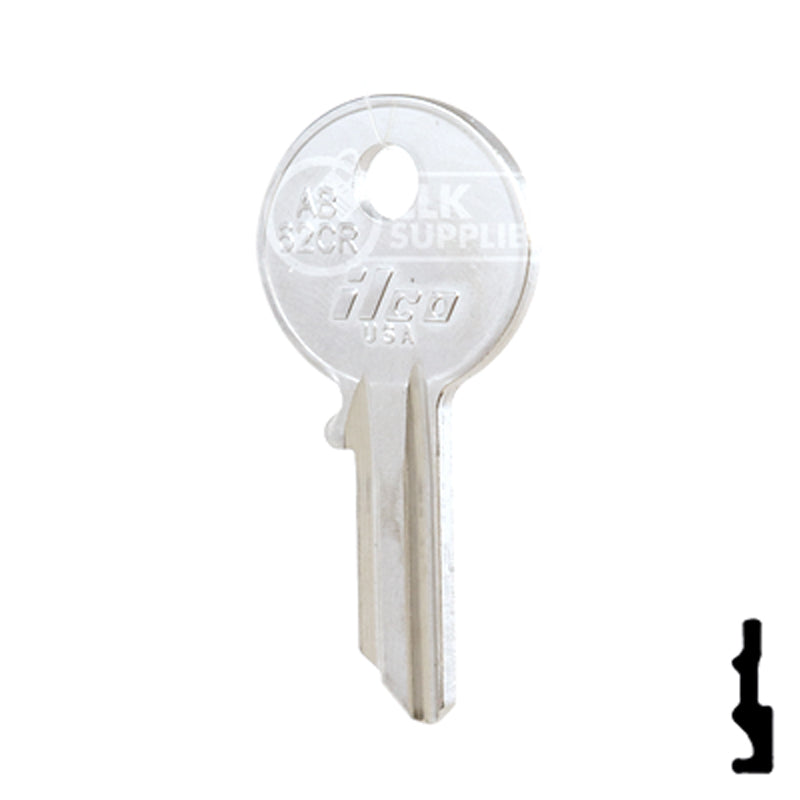 Uncut Key Blank | Abus Padlock | AB62CR Padlock Key Ilco