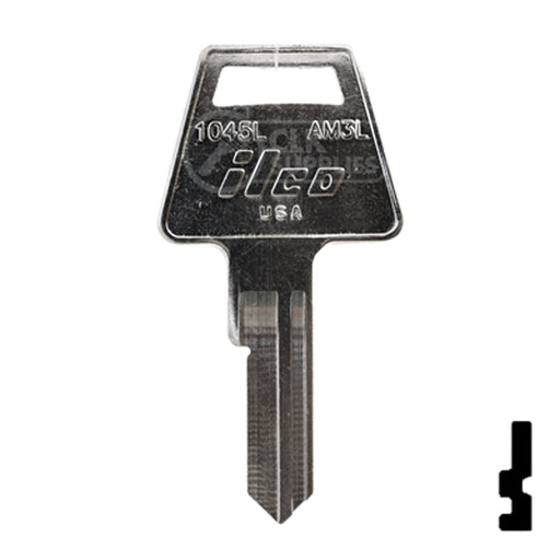 Uncut  Key Blank | American Padlock | 1045L, AM3L Padlock Key Ilco