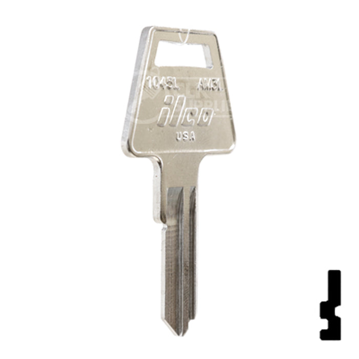 Uncut  Key Blank | American Padlock | 1045L, AM3L Padlock Key Ilco