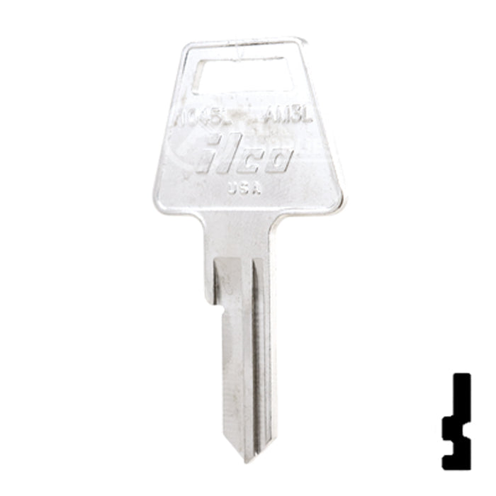 Uncut  Key Blank | American Padlock | 1045L, AM3L Padlock Key Ilco