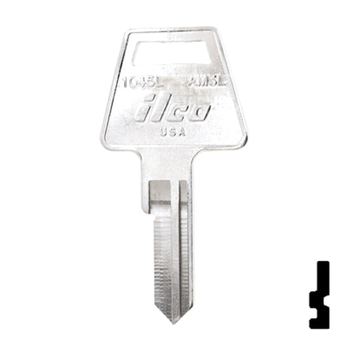 Uncut  Key Blank | American Padlock | 1045L, AM3L Padlock Key Ilco