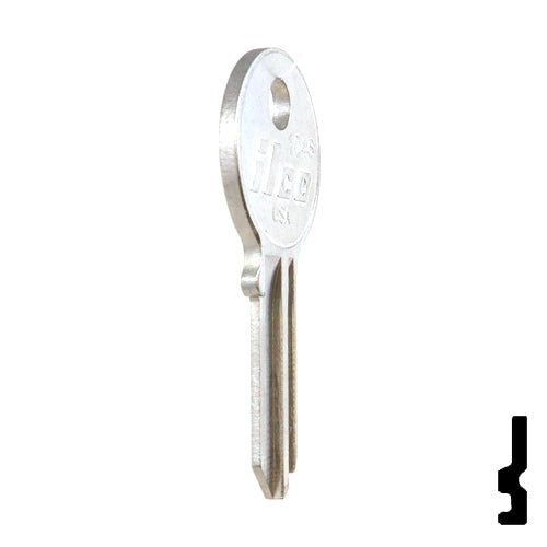 Uncut Key Blank | American Padlock | 1046, AM3, JU-1 Padlock Key Ilco