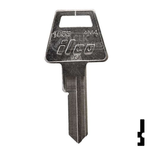 Uncut Key Blank | American Padlock | 1653, AM4 Padlock Key Ilco