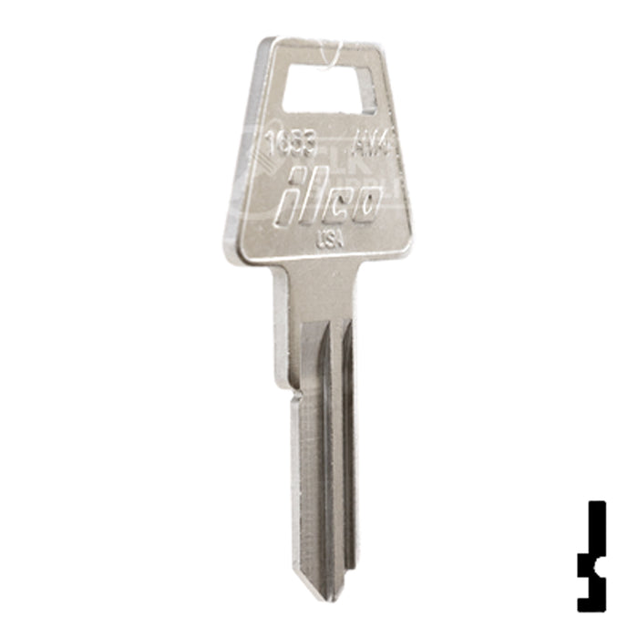 Uncut Key Blank | American Padlock | 1653, AM4 Padlock Key Ilco