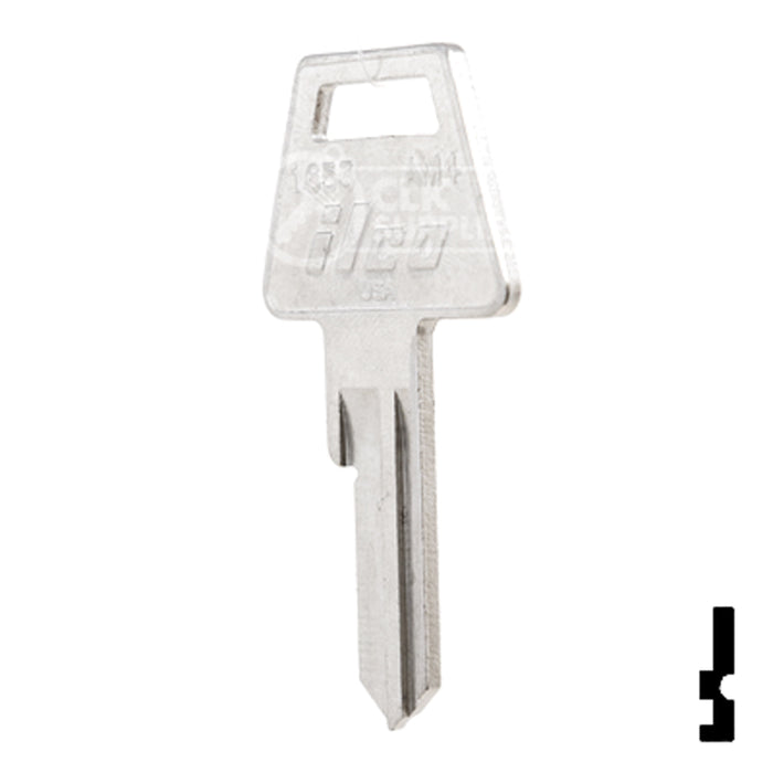 Uncut Key Blank | American Padlock | 1653, AM4 Padlock Key Ilco