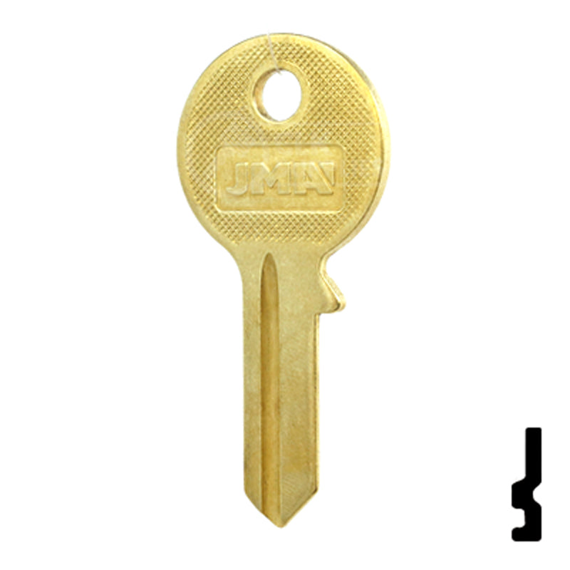 Uncut Key Blank | American Padlock | AM3JU-1-BR, 1046 Padlock Key JMA USA