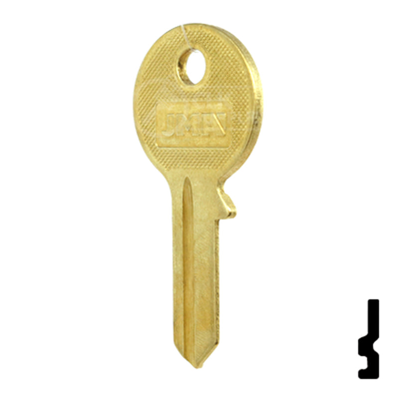 Uncut Key Blank | American Padlock | AM3JU-1-BR, 1046 Padlock Key JMA USA