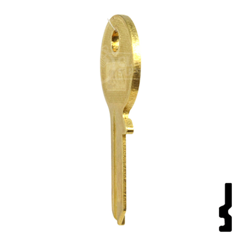 Uncut Key Blank | American Padlock | AM3JU-1-BR, 1046 Padlock Key JMA USA