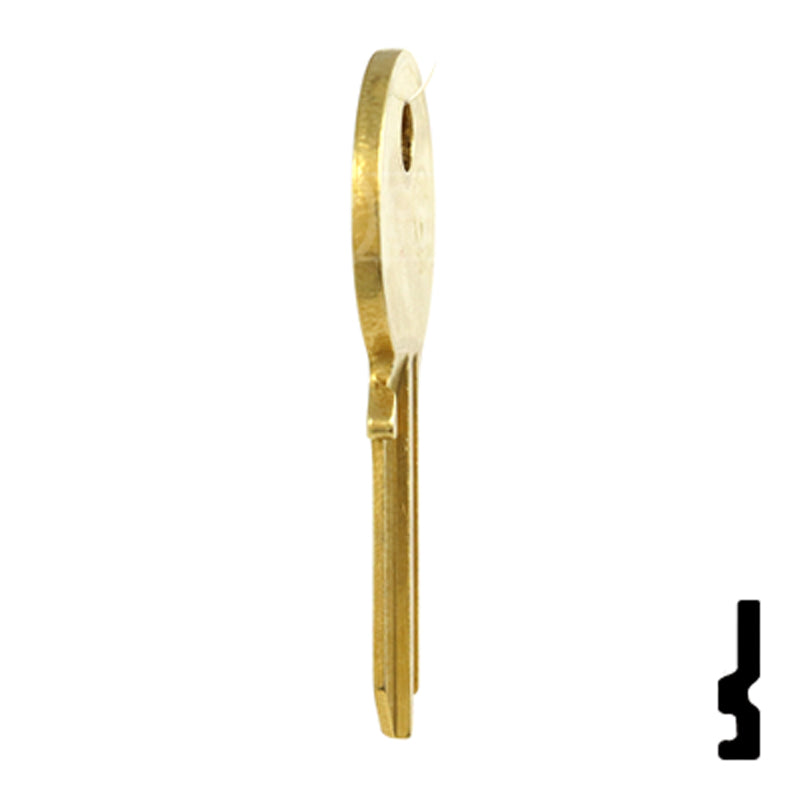 Uncut Key Blank | American Padlock | AM3JU-1-BR, 1046 Padlock Key JMA USA