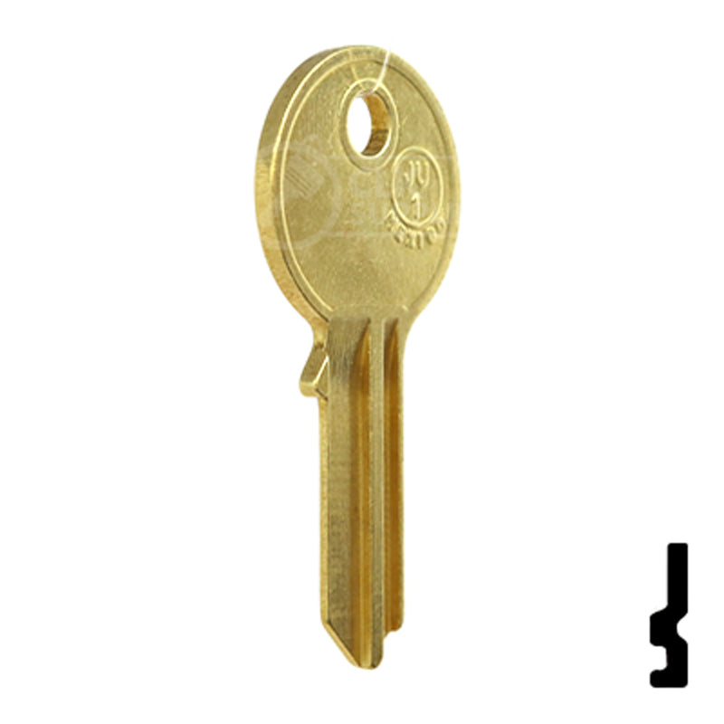 Uncut Key Blank | American Padlock | AM3JU-1-BR, 1046 Padlock Key JMA USA