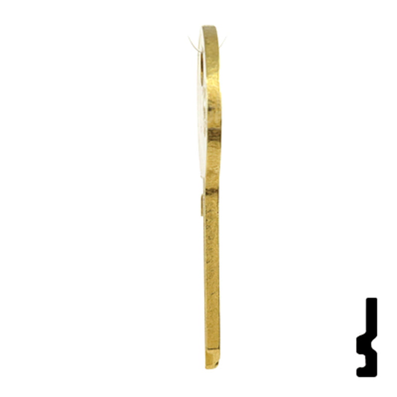 Uncut Key Blank | American Padlock | AM3JU-1-BR, 1046 Padlock Key JMA USA